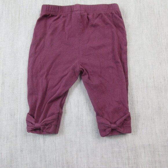 Lot of 4 Carter's Footed Leggings Pants Baby Girls 3M Multi Hearts Elastic Waist - Picture 4 of 10